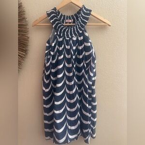 Stylish Navy and White Kids Casual Dress